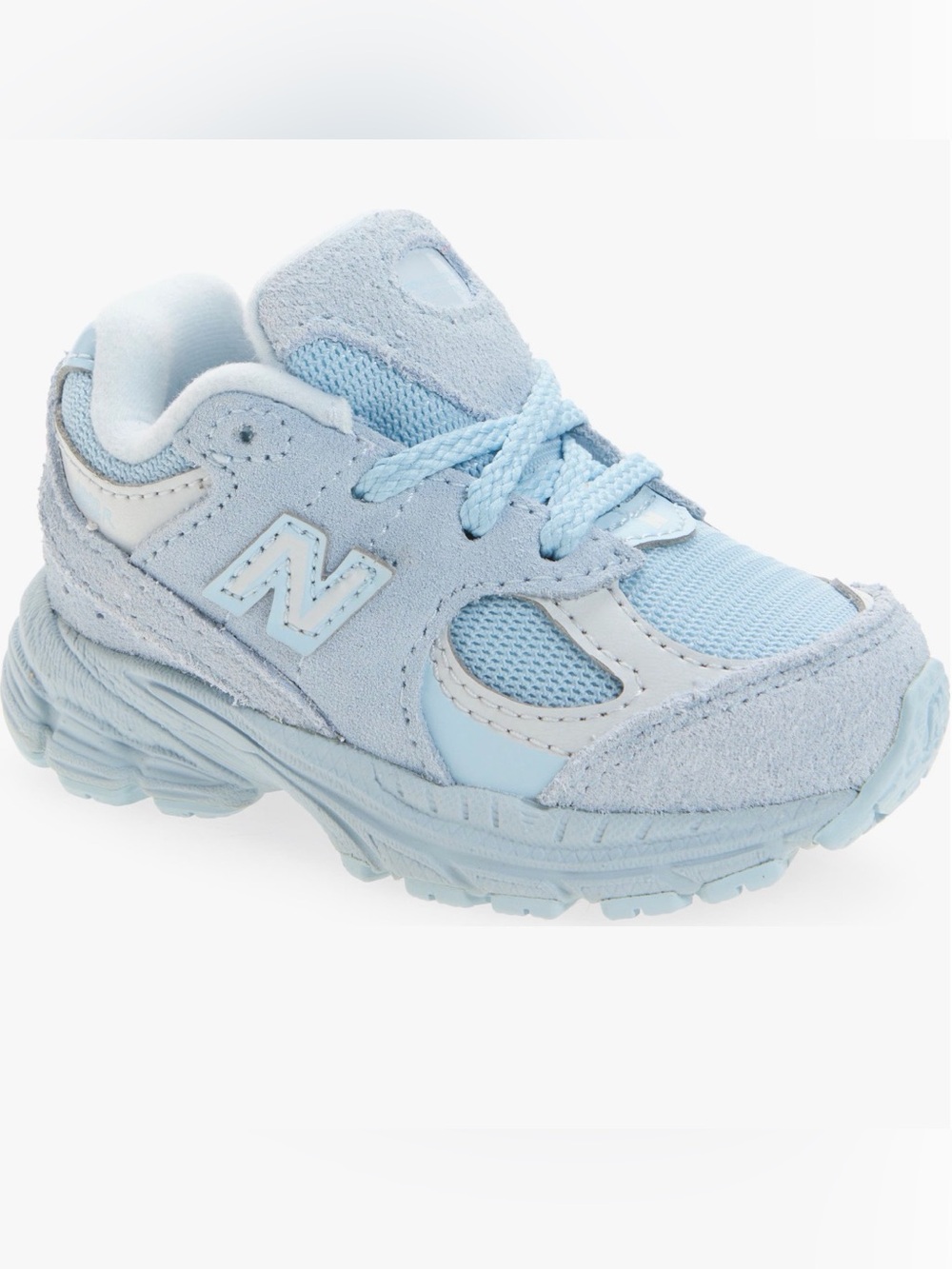 New Balance Kids Light Blue Suede & Mesh Sneakers 2002R Sneaker